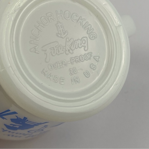 Fire King Anchor Hocking Milk Glass Prayer Mugs (2 cups) - Picture 12 of 14